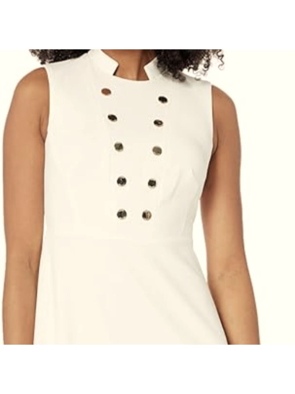 Tommy Hilfiger ivory Dress size 20W ,front buttons a long zipper on the back.